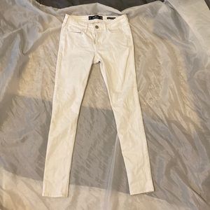 White Low Rise Hollister Jeans